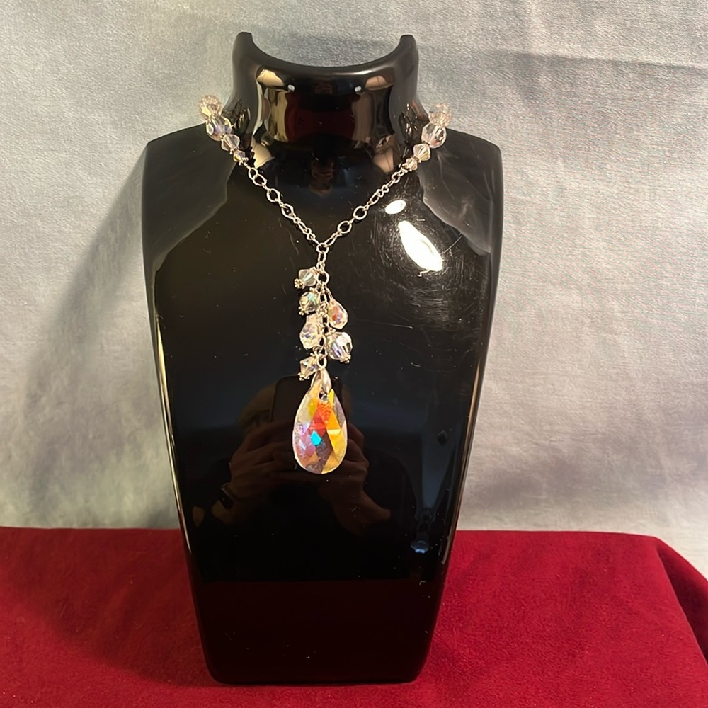 #104. Crystal Multi Faceted Necklace